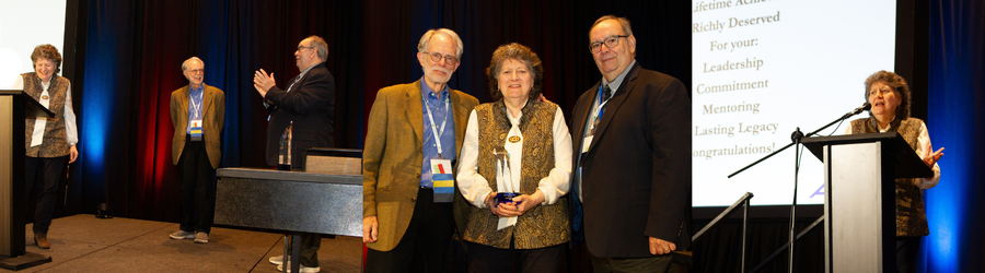 Dr. Naomi Kleitman being awarded the ASIA 2026 Lifetime Achievement Award